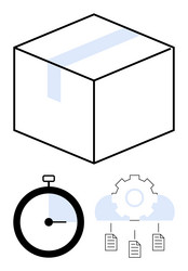 logistics and workflow management with automation vector image