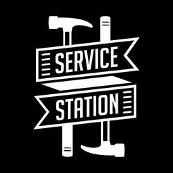 mechanic logo and badge good for print Vector Image