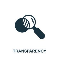transparency icon simple element from business vector image