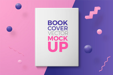 3d realistic book abstract scene with text vector image