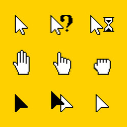 design mouse cursor set isolated on white vector image