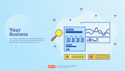 digital graph data for seo analytics vector