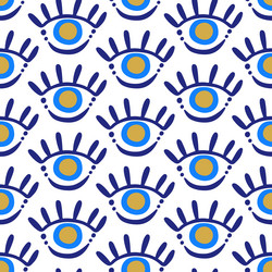 Evil eyes seamless pattern Royalty Free Vector Image