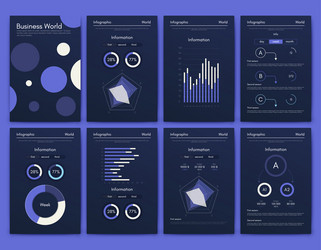 graphics infographics with mobile phone template vector