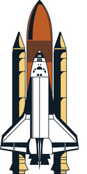 Hand drawn spaceship vector