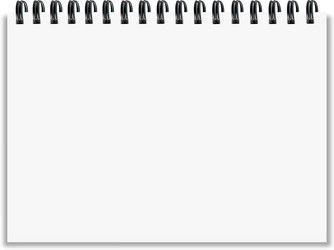 leaf notebook with shadow on white background vector image