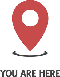 Location Pointer Icon - You Are Here vector image