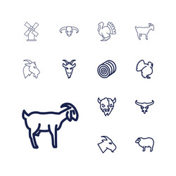 13 rural icons Royalty Free Vector Image - VectorStock