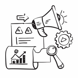 ai optimization and marketing metrics concept vector image