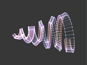 spiral connection structure abstract grid design vector image