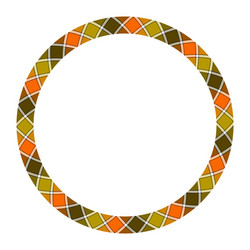 circle borders and frames round border pattern vector image