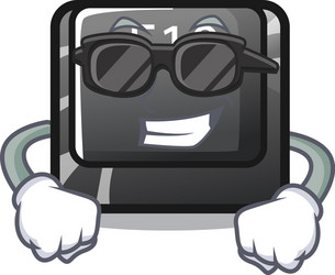 super cool button f10 on a keyboard character vector image