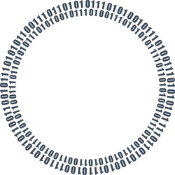 Two circles binary circuits future technology vector