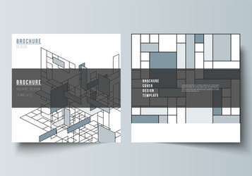 minimal layout of two square format vector image
