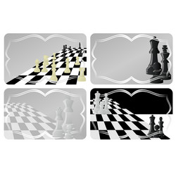 business card with chess vector