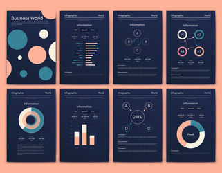 graphics infographics with mobile phone template vector