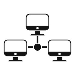 computer network data icon simple router vector image
