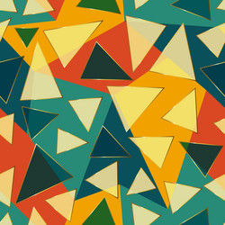 abstract triangle pattern with gold frame vector image