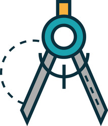 compass work tools engineering icon vector