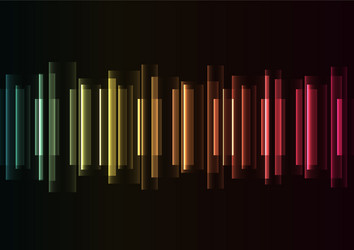 frequency bar overlap in dark background vector image