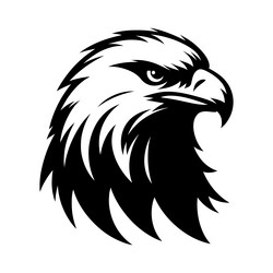Isolated Eagle Head Silhouette Vector Image