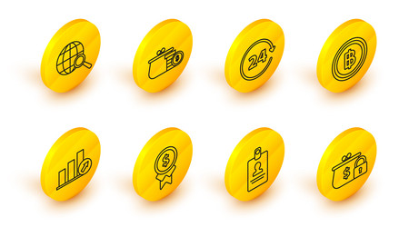 set line closed wallet with lock schedule chart vector image