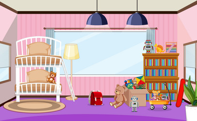 Kindergarten room interior design vector