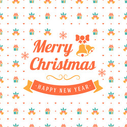 Merry christmas and happy new year retro design vector