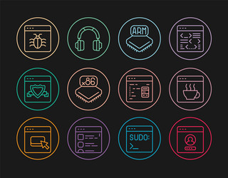 set line create account screen software vector image