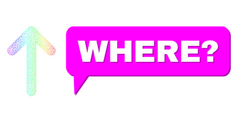 spectral net gradient arrow up icon and where vector image