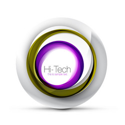 digital techno sphere web banner button or icon vector image