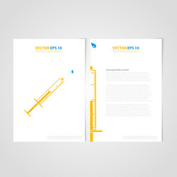 flyer template back and front design medical icons vector