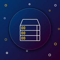 line server data web hosting icon isolated vector image