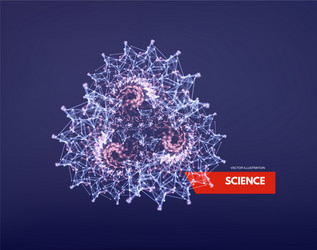 3d connection structure element for design vector image