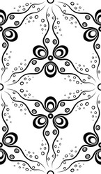 abstract seamless pattern with waves and circles vector image