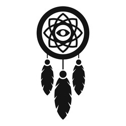 feather dream catcher icon simple indian vector