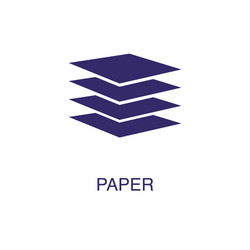 paper element in flat simple style on white vector image