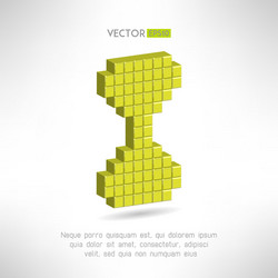 Sand glass icon in special pixel flat design old vector