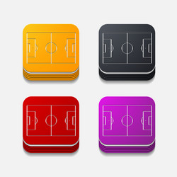 square button playing field vector