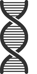 Dna icon modern simple flat sign isolated vector