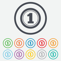 First place award sign winner symbol Royalty Free Vector