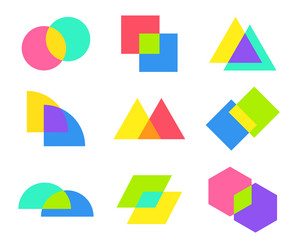 memphis elements simple geometric line object vector image