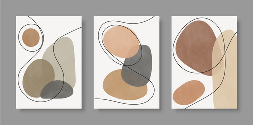 Terracotta Abstract Shapes Background Vector Image