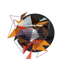 triangular design abstract background landing vector image
