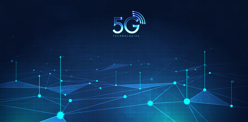 5g technology with computer network connection vector image