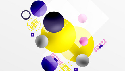circles and elements geometric abstract background vector image