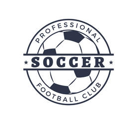 Professional Soccer Club Badge Vector Image