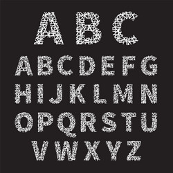 simple white crossed font letters vector image