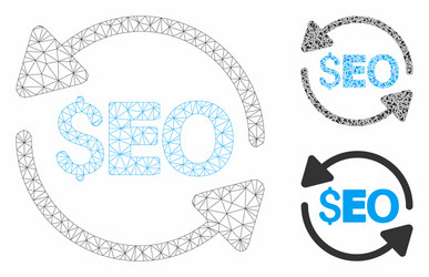 update seo mesh 2d model and triangle vector image