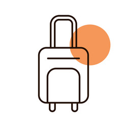 Baggage luggage flat icon Royalty Free Vector Image